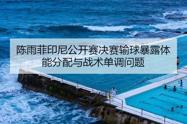 陈雨菲印尼公开赛决赛输球暴露体能分配与战术单调问题